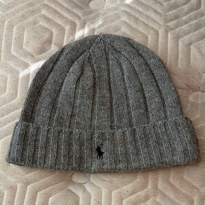 Polo by Ralph Lauren Charcoal Ribbed Beanie